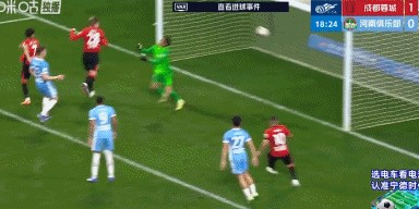 pg电子试玩-半场：成都1-0河南，索罗金头球破门
